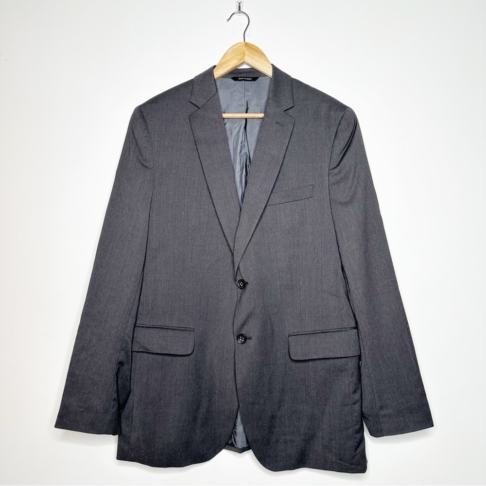 Banana Republic Lanificio Fratelli Cerutti Grey Wool Tailored Fit Blazer 42R